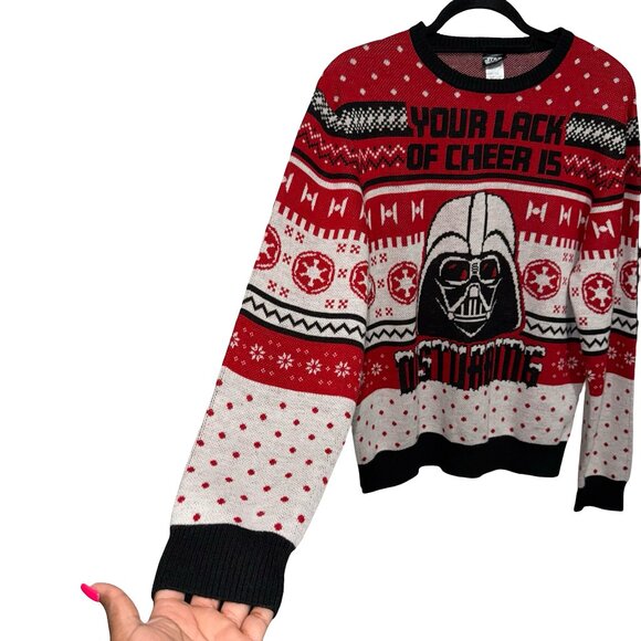 Star Wars Darth Vader Ugly Christmas Sweater Sz L - Picture 3 of 6